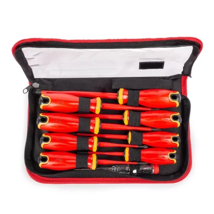 Набор диэлектрических отверток SLIM VDE КВТ НИО-2209, сталь S2, профиль SL, PH, PZ, 9 шт. (88935) купить в Ханты-Мансийске