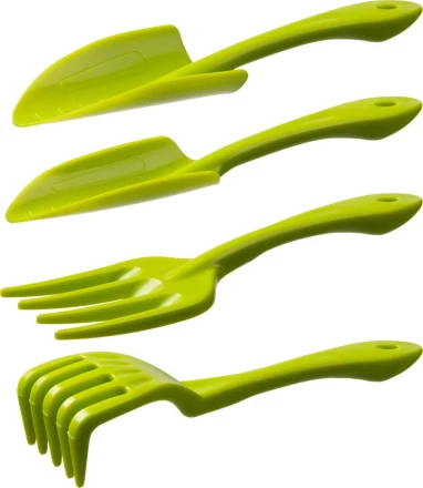 Набор садовый РОСТОК пластиковый, 4 предмета: Вилка, грабельки, 2 совка 421429-H4 купить в Ханты-Мансийске