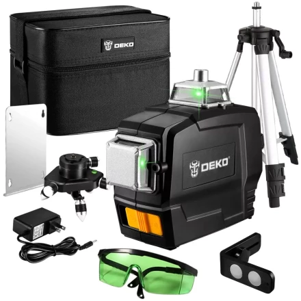 Уровень лазерный DEKO DKLL12PG1 SET2, 065-0235, со штативом купить в Ханты-Мансийске