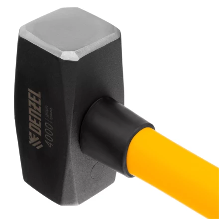 Кувалда 4000 г, кованая, фибергласовая  рукоятка c TPR покрытием, 880 мм Denzel 11023 купить в Ханты-Мансийске