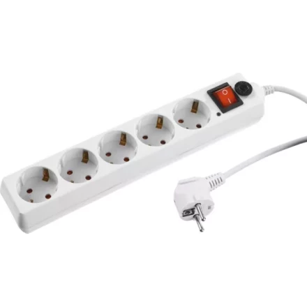Сетевой фильтр STAYER &quot;MASTER&quot; электрический, 5 гнезд, макс. мощн. 2200 Вт, 5м 55066-5 купить в Ханты-Мансийске