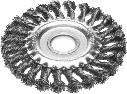 STAYER "PROFESSIONAL". Щетка дисковая для УШМ, жгутированная стальная проволока 0,5мм, 125ммх22мм 35120-125 купить в Ханты-Мансийске