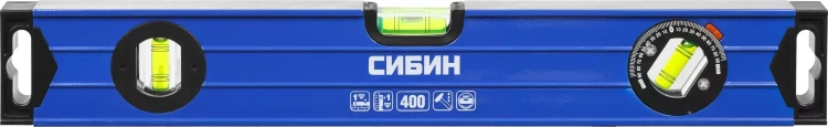 Уровень СИБИН коробчатый усиленный, утолщенный профиль, 2 фрезерованные поверхности, 3 противоударных ампулы (1 поворотная на 360 град), 4 34609-040 купить в Ханты-Мансийске