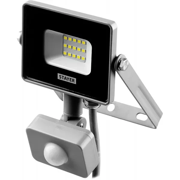 Прожектор LEDPro светодиодный, STAYER Profi 57133-10, датчик движения, 10Вт 57133-10 купить в Ханты-Мансийске