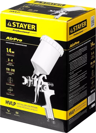 Краскопульт пневматический STAYER "PROFESSIONAL" AirPro, 1,4мм 06476-1.4 купить в Ханты-Мансийске