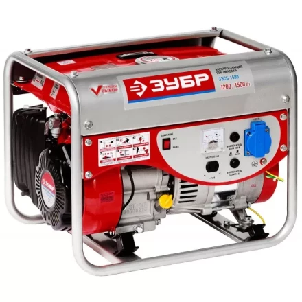 Электростанция ЗУБР бензиновая, 4-х тактная, ручной пуск, 220В, 1500Вт ЗЭСБ-1500 купить в Ханты-Мансийске
