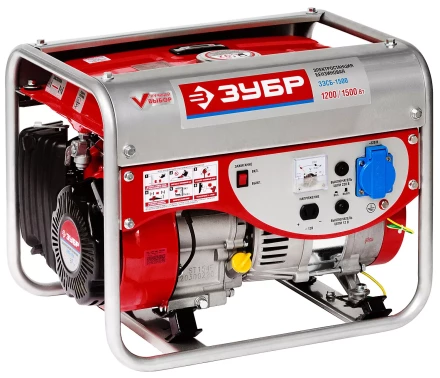 Электростанция ЗУБР бензиновая, 4-х тактная, ручной пуск, 220В, 1500Вт ЗЭСБ-1500 купить в Ханты-Мансийске