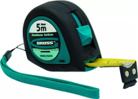 Рулетка "Ergonomisch" 5 м x 19 мм магнитный обрезиненный зацеп GROSS 31102