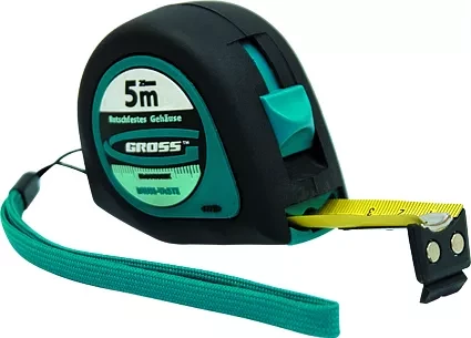 Рулетка "Ergonomisch" 5 м x 19 мм магнитный обрезиненный зацеп  GROSS 31102 купить в Ханты-Мансийске