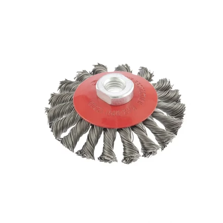 Щетка для УШМ 100 мм М14 "тарелка" крученая проволока 0,5 мм MATRIX 74609 купить в Ханты-Мансийске