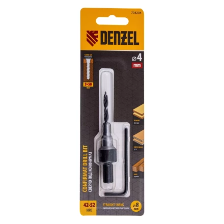 Сверло-зенкер под конфирмат, 4 мм, Denzel 704204 купить в Ханты-Мансийске