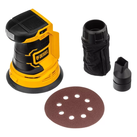 Машина шлифовальная эксцентриковая аккумуляторная COS-125-0, 18В Li-Ion Denzel 28471 купить в Ханты-Мансийске