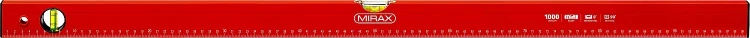 Уровень коробчатый MIRAX, 2 ампулы, крашеный, 1000мм 34602-100_z02 купить в Ханты-Мансийске
