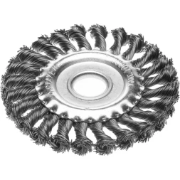 STAYER &quot;PROFESSIONAL&quot;. Щетка дисковая для УШМ, жгутированная стальная проволока 0,5мм, 150ммх22мм 35120-150