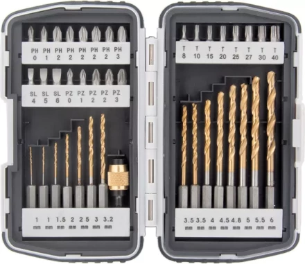 Набор бит и свёрел,магнитный адаптер,CrV, в пласт. боксе,40шт MATRIX 11322 купить в Ханты-Мансийске