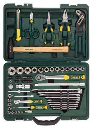 Набор KRAFTOOL &quot;INDUSTRIE&quot; Слесарно-монтажный инструмент, 70 предметов 27977-H70 купить в Ханты-Мансийске
