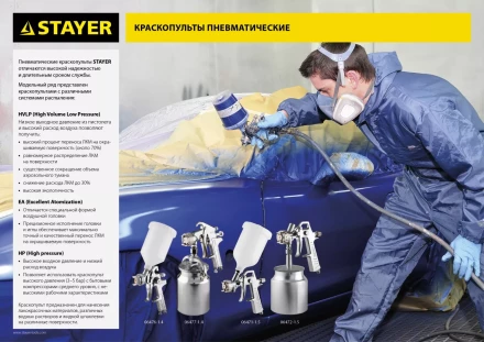 Краскопульт пневматический STAYER "PROFESSIONAL" AirPro, 1,4мм 06477-1.4 купить в Ханты-Мансийске