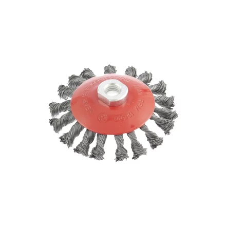 Щетка для УШМ 115 мм М14 "тарелка" крученая проволока 0,5 мм MATRIX 74610 купить в Ханты-Мансийске