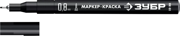 ЗУБР МК-80 черный, 0.8 мм маркер-краска (06324-2) купить в Ханты-Мансийске