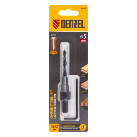 Сверло-зенкер под конфирмат, 5 мм, Denzel 704205 купить в Ханты-Мансийске