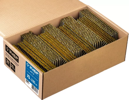 ЗУБР SN21 75 х 3.05 мм, реечные гвозди рифленые, 2500 шт (305392-75) купить в Ханты-Мансийске