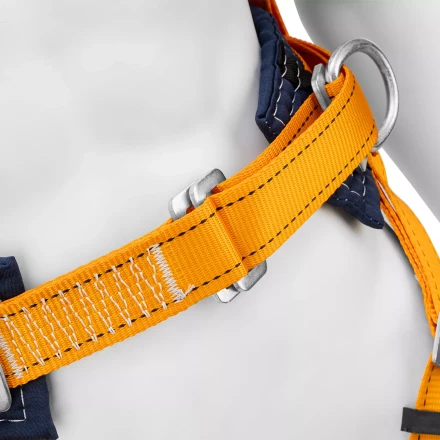 Удерживающе-страховочная привязь Сибртех 89507, модель УСП II, наплечные и набедренные лямки, высокий кушак купить в Ханты-Мансийске