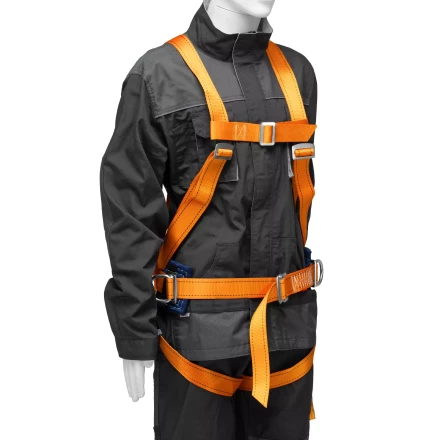 Удерживающе-страховочная привязь Сибртех 89507, модель УСП II, наплечные и набедренные лямки, высокий кушак купить в Ханты-Мансийске