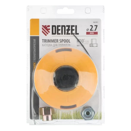Катушка триммер. полуавтомат, гайка М10,М10,М8, лев.,шаг 1,0 1,25мм Denzel 96391 купить в Ханты-Мансийске