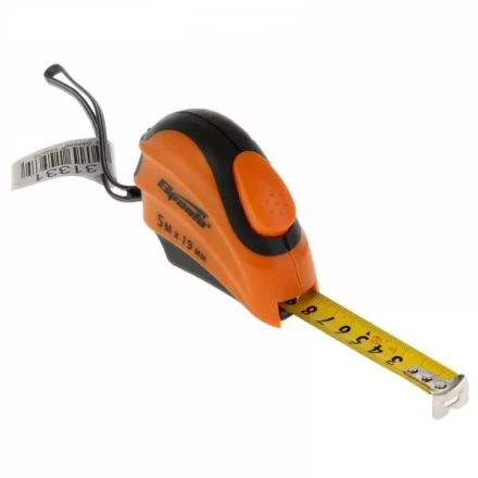 Рулетка 5 м х 19 мм SPARTA Automatic двухкомпонентный корпус автоматическая фиксация артикул 31331 купить в Ханты-Мансийске