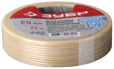 Лента ЗУБР &quot;ЭКСПЕРТ&quot; клеящая однонаправленная, усиленная стекловолокном, 12мм х 10м 12071-12-10 купить в Ханты-Мансийске