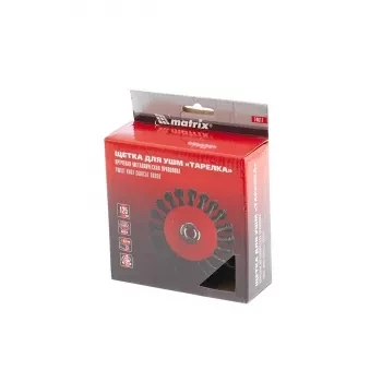 Щетка для УШМ, 125 мм, М14, "тарелка", крученая проволока  0,5 мм  MATRIX 74611 купить в Ханты-Мансийске