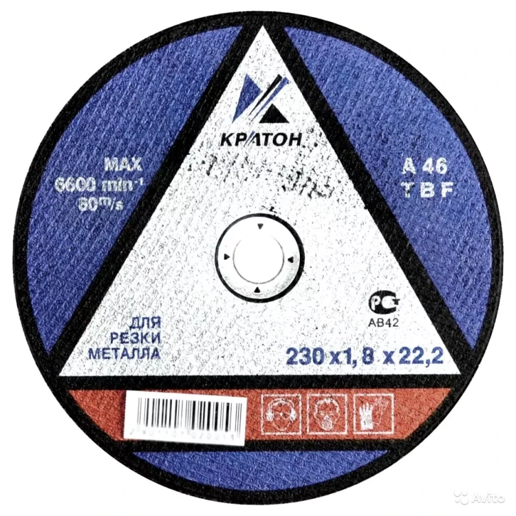 Круг для резки металла A46TBF 180х1,8х22,2 Кратон 1 07 02 004 купить в Ханты-Мансийске
