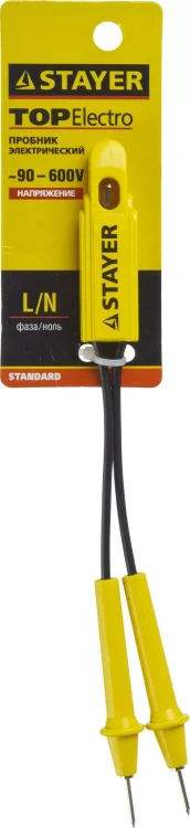 Пробник STAYER "STANDARD", 90-600 В, 170мм 2575-17 купить в Ханты-Мансийске