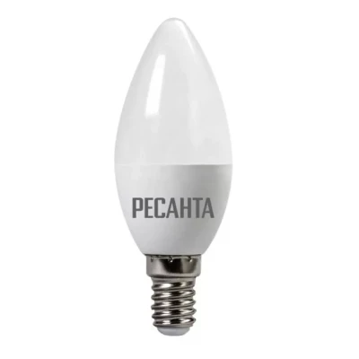 Лампа светодиодная РЕСАНТА LL-R-C37-6W-230-3K-E27 76/1/9