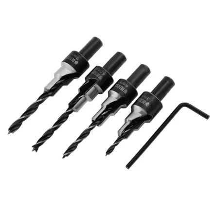 Набор сверл под конфирмат Denzel 704240, 3-5 мм, набор 4 шт купить в Ханты-Мансийске