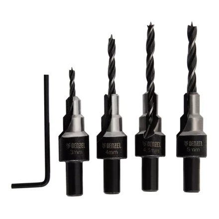 Набор сверл под конфирмат Denzel 704240, 3-5 мм, набор 4 шт купить в Ханты-Мансийске