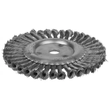 STAYER "PROFESSIONAL". Щетка дисковая для УШМ, жгутированная стальная проволока 0,5мм, 200ммх22мм 35120-200 купить в Ханты-Мансийске