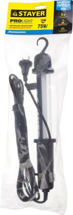 Светильник люминесцентный переносной, с выключателем, 5м, 13 (75) Вт, 220 В, IP44, STAYER 56065-13 купить в Ханты-Мансийске