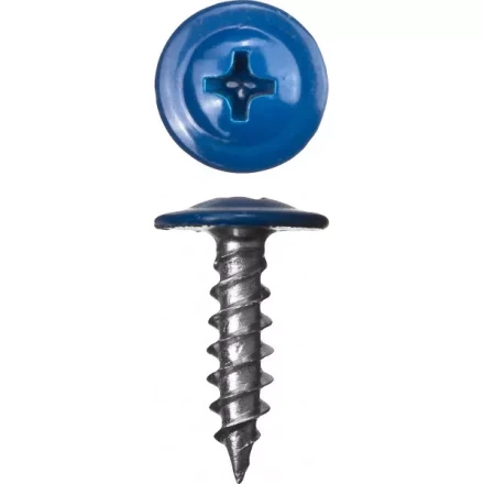 Саморезы ЗУБР с прессшайбой по листовому металлу до 0,9 мм, окрашенные в RAL-5005, PH2, 4,2х25 мм, 400шт 300191-42-025-5005 купить в Ханты-Мансийске