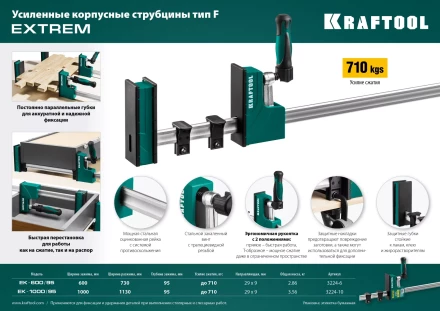 Струбцина KRAFTOOL EXTREM корпусная 3224-10 купить в Ханты-Мансийске