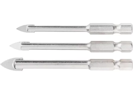 Набор сверл по керамической плитке 5 - 6 - 8мм шестигранный хвостовик MATRIX 72825 купить в Ханты-Мансийске