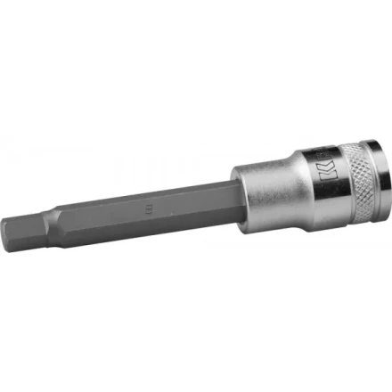 Торцовая бита-головка KRAFTOOL &quot;INDUSTRIE QUALITAT&quot;, удлиненная, материал S2, HEX, сатинированная, 1/2&quot;, H8 27909-08_z01 купить в Ханты-Мансийске