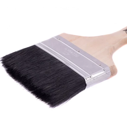 Кисть плоская натуральная черная щетина деревянная ручка размер 4 Mtx 82643 купить в Ханты-Мансийске