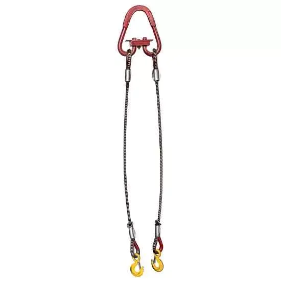 Строп канатный двухветвевой 2СК 12.5 т L=6.5 м Звено РТ-3 с кч din 15.0 т опрессовка купить в Ханты-Мансийске