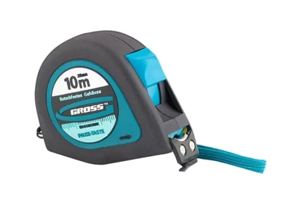 Рулетка "Ergonomisch",10 м x 25 мм, магнитный обрезиненный зацеп  GROSS 31105 купить в Ханты-Мансийске