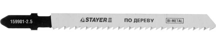 Полотна STAYER "PROFI", T101BF, для эл/лобзика, Bi-Metall, по твердому дереву, EU-хвост., шаг 2,5мм, 75мм, 2шт 159901-2.5_z01 купить в Ханты-Мансийске