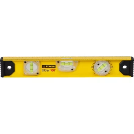 Уровень STAYER "MASTER" "I-Bar" РЕЛЬС двутавровый, 3 противоударных ампулы (1 поворотная на 360 град), линейка, 40см 3470-040_z01 купить в Ханты-Мансийске