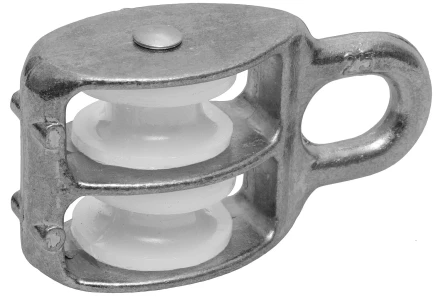 Блок ЗУБР двойной, оцинкованный, нейлоновый шкив, 6x20мм, 1 шт 4-304596-20 купить в Ханты-Мансийске