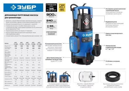 Насос дренажный НПГ-Т3-400 серия ПРОФЕССИОНАЛ купить в Ханты-Мансийске