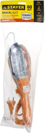 Светильник переносной с выключателем, 5м, 60 Вт/220 В, STAYER 56061 купить в Ханты-Мансийске